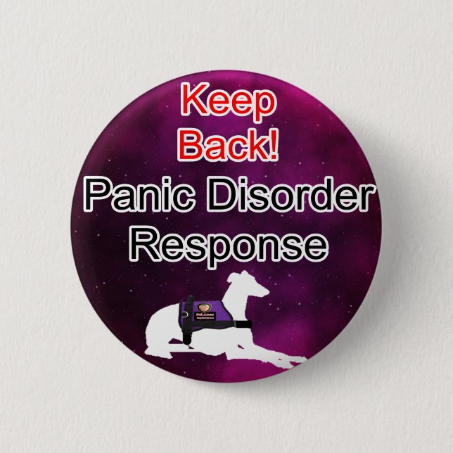 Service Dog Helpers Purple Space 6 Cm Round Badge (Front)