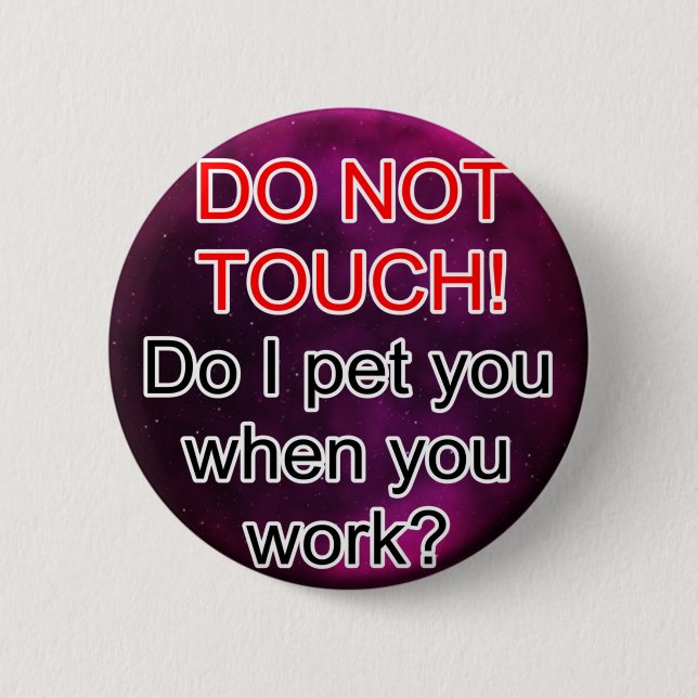 Service Dog Helpers Purple Space 6 Cm Round Badge (Front)