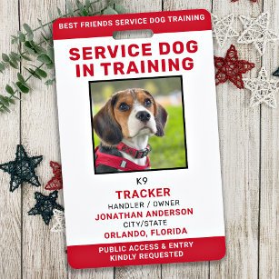 Service Dog In Training ID Card Personalised Photo ID Badge