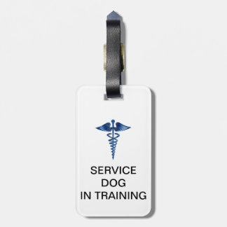 Service Dog In Training ID with Medical Logo Luggage Tag