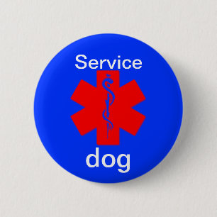 service dog medical alert symbol button