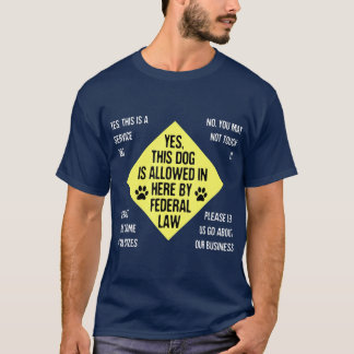 Service Dog Owner Law Cute Service Animal Owner T-Shirt