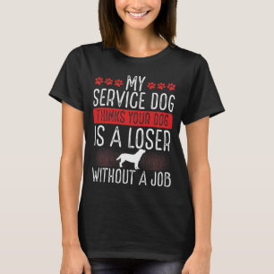 Service Dog Patch Emotional Animal Support Dogs T-Shirt