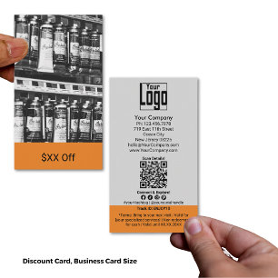 Service Image Orange Accents $XX Off Discount Card