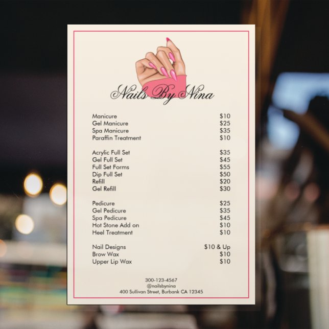 Service Price List l Nail Artist Beauty Salon (Creator Uploaded)