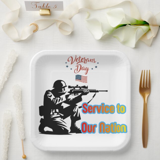 Service To Nation  Paper Plate (Wedding)