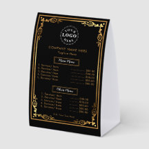 Services Menu Listed Customizable
