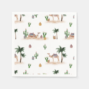 Serviette Wüsten Kamele Napkin