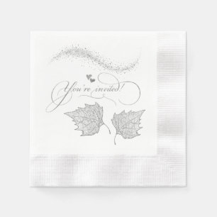 Servilleta de papel estás invitado para boda napkin