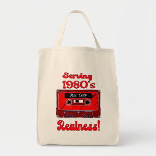 Serving 1980's Realness - Red Cassette Tote Bag