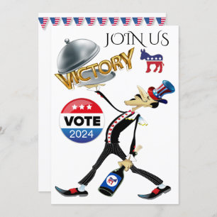Serving Election Victory Democrat Version Invitation