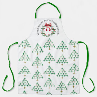 Serving holiday cheer at cruising altitude apron