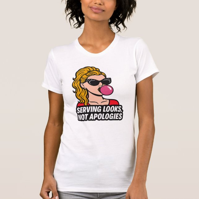 Serving Looks, Not Apologies – Pop Art Glam Tee De (Front)