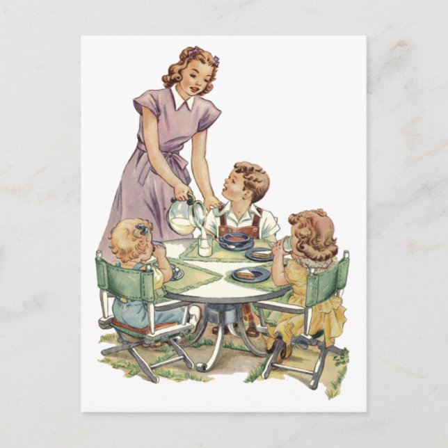 Serving Lunch Postcard (Front)