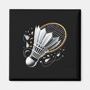 Serving Up Celebrations Badminton Funny Graphic Te Magnet