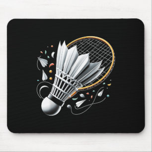 Serving Up Celebrations Badminton Funny Graphic Te Mouse Pad