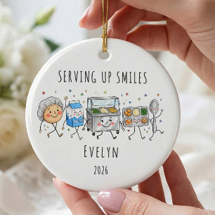 Serving Up Smiles Lunch Lady Ornament