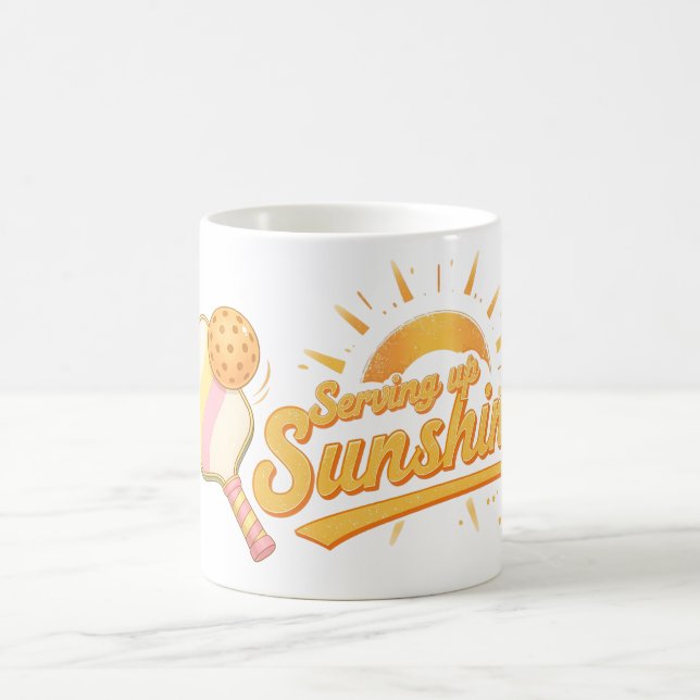 Serving Up Sunshine - Sunny Pastel Pickleball Life Coffee Mug (Center)