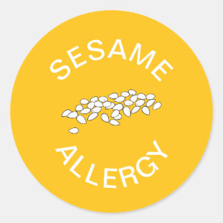 Sesame Allergy Alert Classic Round Sticker
