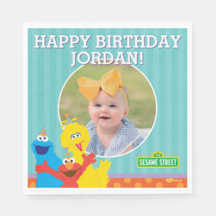Sesame Pals Birthday Pattern Napkin