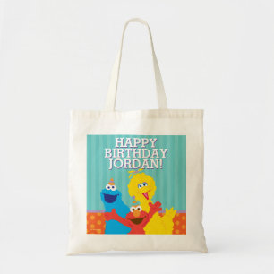 Sesame Pals Birthday Pattern Tote Bag