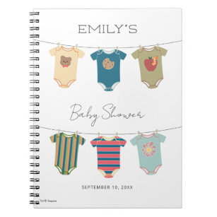 Sesame Pals Bodysuits Baby Shower Notebook