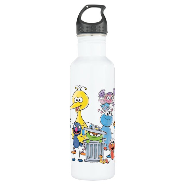 Sesame Pals Doodley Graphic 710 Ml Water Bottle (Front)