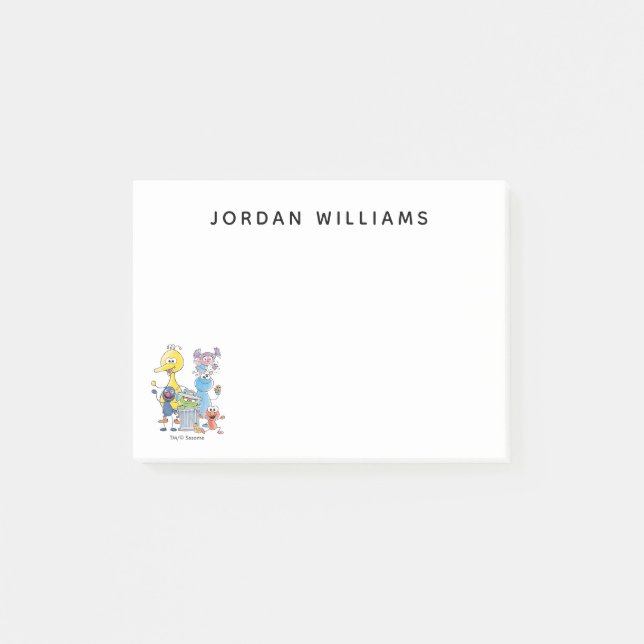 Sesame Pals Doodley Graphic Post-it Notes (Front)