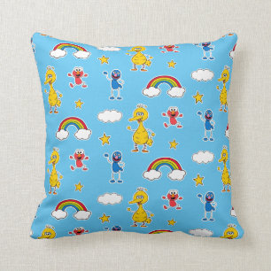 Sesame Pals Rainbow Doodley Pattern Cushion