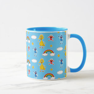 Sesame Pals Rainbow Doodley Pattern Mug