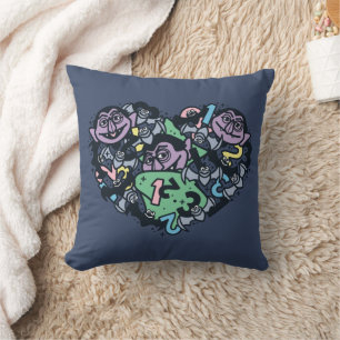 Sesame Sesame Count von Count Doodle Heart Cushion