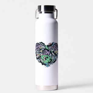 Sesame Sesame   Count von Count Doodle Heart Water Bottle
