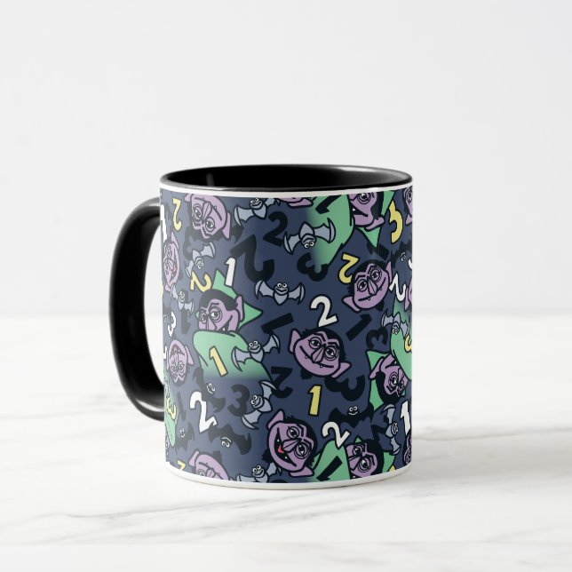 Sesame Sesame | Count von Count Doodle Pattern Mug (Front Left)