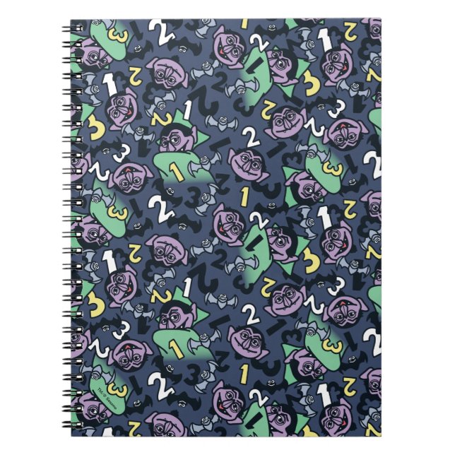 Sesame Sesame | Count von Count Doodle Pattern Notebook (Front)