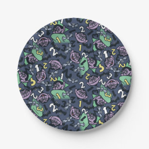 Sesame Sesame   Count von Count Doodle Pattern Paper Plate