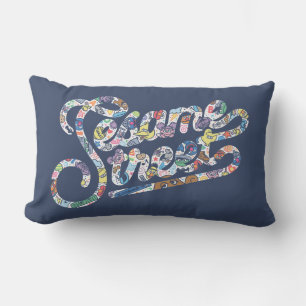 Sesame Sesame   Doodle Logo Lumbar Cushion