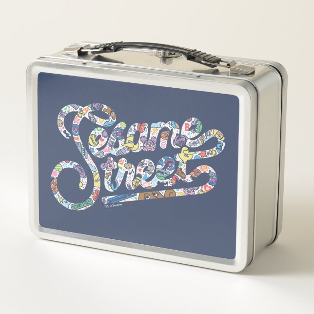 Sesame Sesame | Doodle Logo Metal Lunch Box (Back)