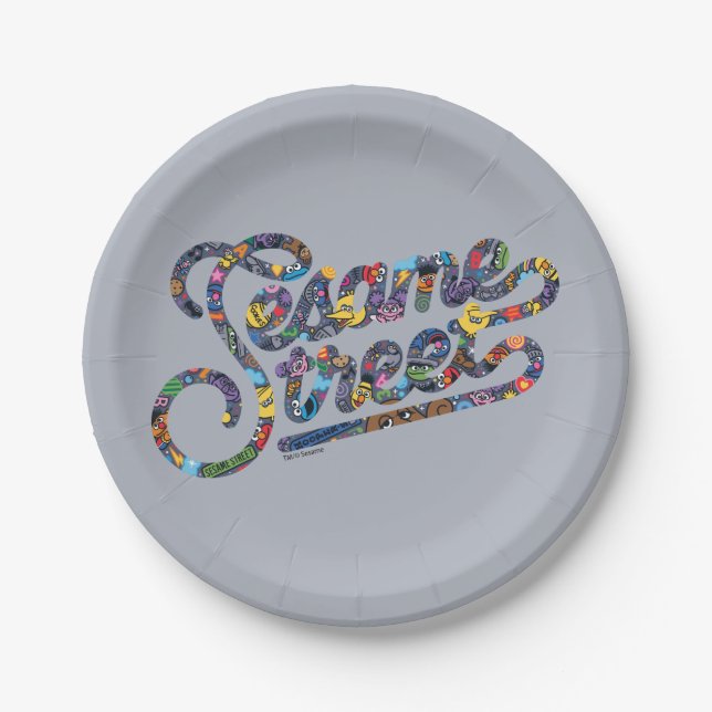 Sesame Sesame | Doodle Logo Paper Plate (Front)