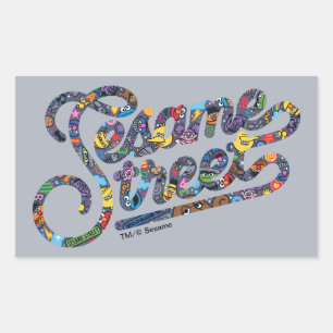 Sesame Sesame   Doodle Logo Rectangular Sticker