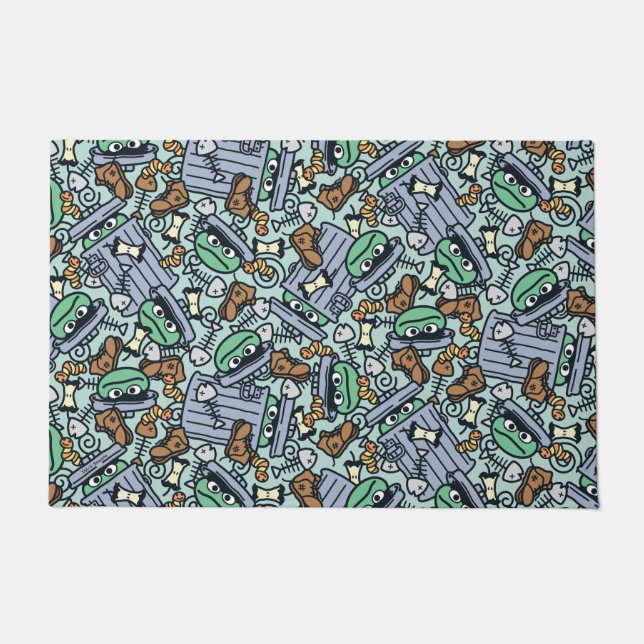 Sesame Sesame | Oscar the Grouch Pattern Doormat (Front)