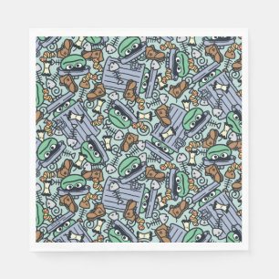 Sesame Sesame   Oscar the Grouch Pattern Napkin