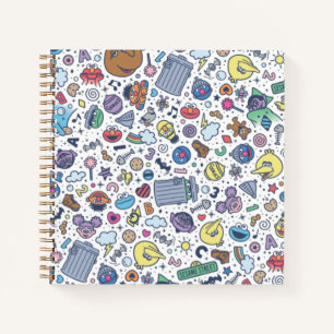 Sesame Sesame   Sesame Pals Doodle Pattern Notebook