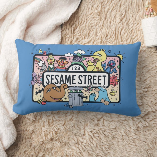 Sesame Sesame | Sesame Pals Doodle Sign Lumbar Cushion (Blanket)
