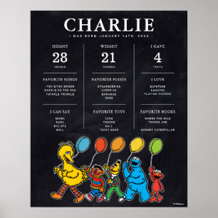 Sesame Street   1st Birthday Milestone Poster