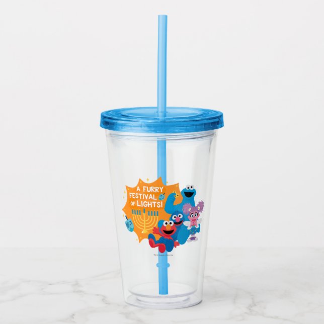 Sesame Street | A Furry Festival of Lights! Acrylic Tumbler (Front)