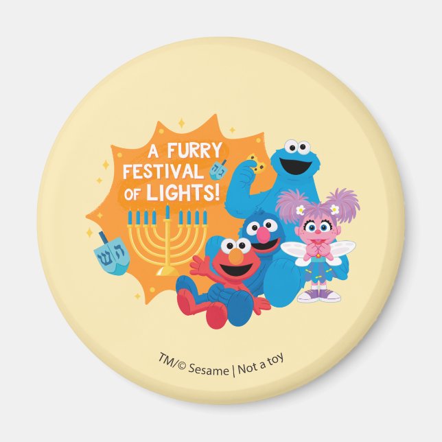 Sesame Street | A Furry Festival of Lights! Magnet (Front)