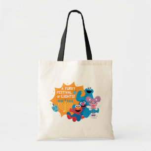 Sesame Street   A Furry Festival of Lights! Tote Bag