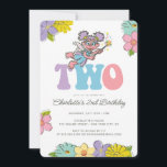 Sesame Street Abby | Floral 2nd Birthday  Invitation<br><div class="desc">Celebrate your child's 2nd Birthday with these super cute Sesame Street Groovy invitations. Personalise by adding all your party details! © 2023 Sesame Workshop. www.sesamestreet.org</div>