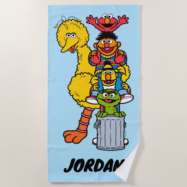 Sesame Street | Add Your Name Beach Towel (Front)