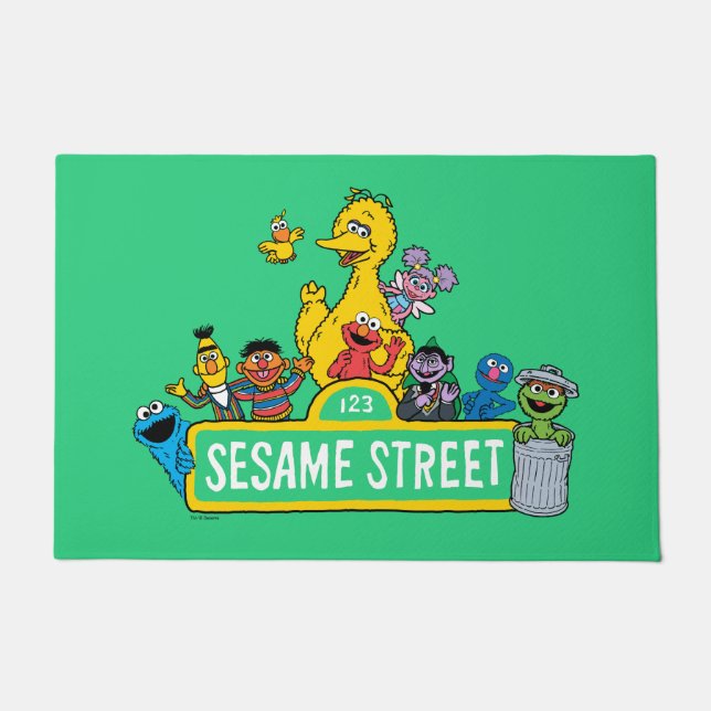 Sesame Street | All Around the Sesame Street Sign Doormat (Front)
